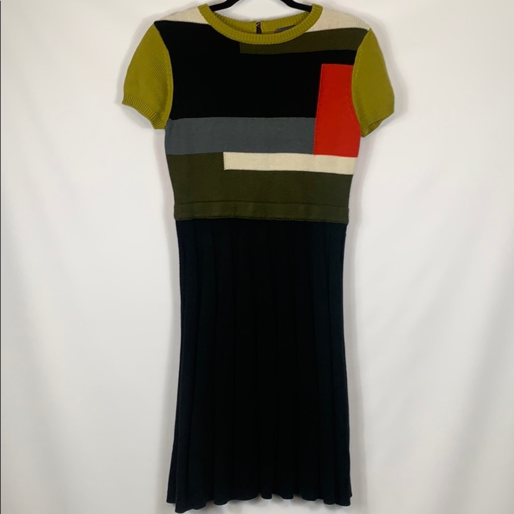 Vince Camuto S geometric sweater dress